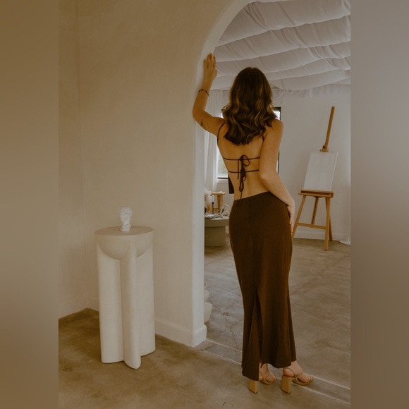 NWT Linen Maxi Skirt | Revolve Commense Zara Euro Summer Abercrombie - Picture 6 of 7